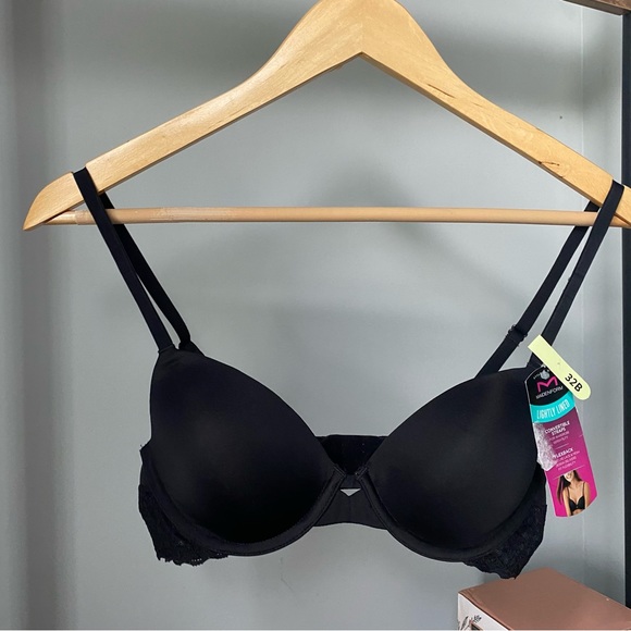 Maidenform One Fab Fit Demi Bra Lace-Trimmed Flex-Back Underwire T-Shirt Bra 32B - Picture 8 of 8